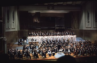 National Philharmonic Orchestra of Spain during a concert in Madrid.