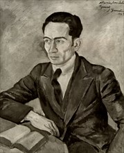 Joan Salvat Papasseit (1894-1924), Catalan writer, drawing J. Guardia, 1923.