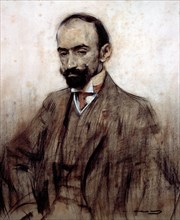 Jacinto Benavente (1866-1954), Spanish playwright, drawing by Ramón Casas.