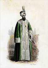 Sultan Selim III, Emperor of the Ottomans (1761-1808), son of Mustafa II, etching, 1870.