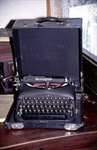 Old Remington typewriter in the Railway Museum in Squamish.
