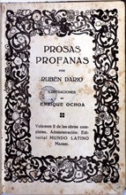 Cover of the play 'Prosas Profanas'.