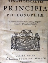Cover of the book Principia Philosophiae by Descartes, 1692 edition.