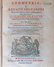 Cover of Geometry by Descartes, Volume I, 1683 edition..