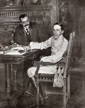 Alfonso XIII, King of Spain. (1886-1941), with his prime minister Canalejas, after the meeting of?