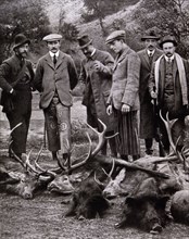 King Alfonso XIII of Spain (1886-1941)  hunting with Prince Arthur of Connaught, grandson of Edwa?