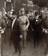 Visit to Paris in 1905 to Alfonso XIII, King of Spain (1886-1941).