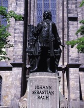 Monument in Leipzig dedicated to Johann Sebastian Bach (1685-1750), German composer.