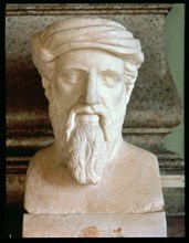 Pythagoras (580-500 BC), Greek philosopher and mathematician.