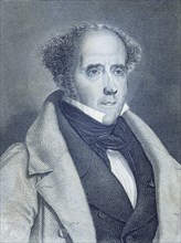 François René Viscount of Chateaubriand (1768 -1848), French writer, engraving, 1845.