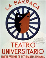 Poster for the University theater company' 'La Barraca', 'directed by Federico Garcia Lorca'.