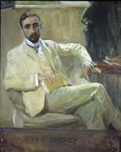 Juan Ramón Jiménez (1881-1958), Spanish poet, Nobel Prize for Literature 1956, copy of a oil pait?