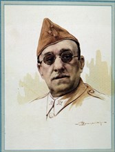 José Moscardó (1878-1956), Spanish military, lithography.