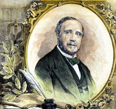 Mariano Roca de Togores, Marquis of Molins (1812-1899), coloured engraving in the 'Ilustración Es?