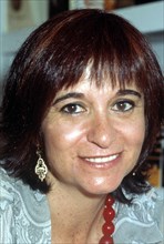 Rosa Montero (1951-), Spanish writer and journalist, photo from 1987.