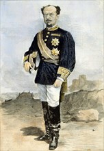 Manuel Pavia (1827-1895), Spanish military, engraving in the 'Ilustración Española y Americana'.