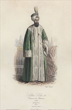 Sultan Selim III, Emperor of the Ottomans (1761-1808), son of Mustafa II, etching, 1870.
