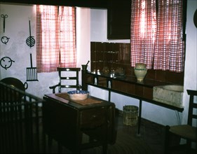 Interior of an old traditional cuisine.