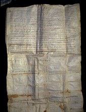 Decree of the Synod of Agde, parchment document, dated 907.