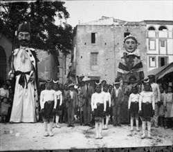 Devils and Giants of Manacor. Feasts of San Antonio, in the early 20th century.