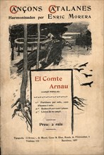 Musical score from the popular song 'El Comte Arnau,' harmonized by Enric Morera (Barcelona, 1865?