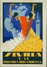Poster published in the journal for the Ibero-American Exhibition of 1929-30, Seville. Drawing by?