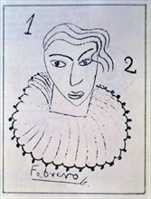 Drawing by Federico Garcia Lorca (1899-1936) held in Buenos Aires to illustrate one of his own po?