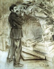 Portrait of Mariano Benlliure , Spanish sculptor known for his public Sculptures and Goya Sculptu?