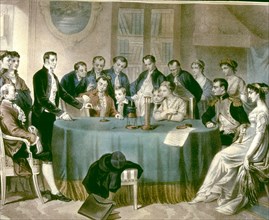 Volta presents his experiments to the First Consul Napoleon I' Alessandro Volta Earl of Volta (17?