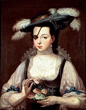 Ana Mendoza y de la Cerda called Princess of Eboli (1540-1591), oil painting, collection Duke of ?