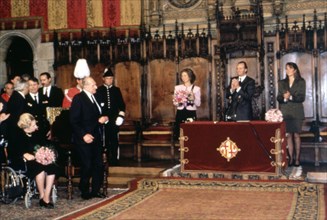 Tribute to Juan de Borbon y Battenberg (1913-1993), Count of Barcelona, ??ceremony at the Hall of?