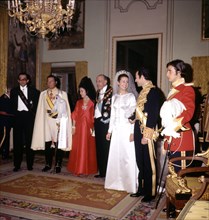 Wedding of Alfonso Borbón Dampierre  (1936-1989) with Maria del Carmen Martinez-Bordiu in 1972.