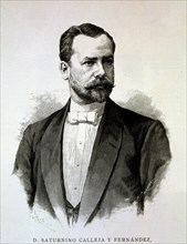 Saturnino Calleja (1855-1915), Spanish editor, engraving of Spanish and American Illustration.