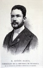 Rubén Darío. (Felix Rubén García Sarmiento). (1867 - 1916), Nicaraguan poet and writer.