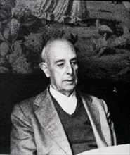 Llorenç Villalonga (1897-1980), Spanish writer in Catalan, photo at his home in Majorca in 1978.