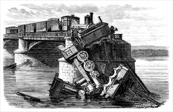 Franco - Prussian War, siege of Paris by the Germans, German train derailment on the bridge of th?