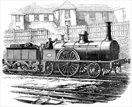 M'Connells British locomotive machine, presented at the Exposition Universelle in Paris, June 1855.