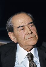 Rodolfo Llopis (1895-1983), Spanish politician, photo 1980.