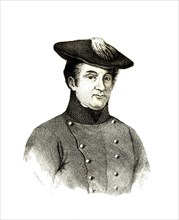 Miguel Gomez, General Lieutenant of the Carlist army in the 1st Carlist War. Engraving, 1845.