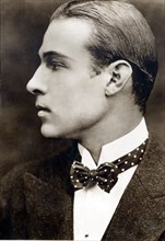 Rudolph Valentino (1895-1926), film actor, born in Italy.