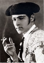 Rudolph Valentino (1895-1926), film actor born in Italy, in a scene from the movie ¨Blood and San?