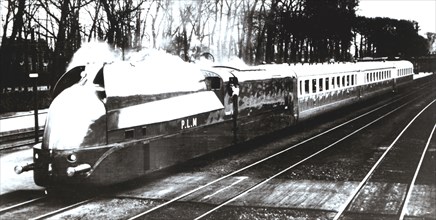 French aero Steam Train, 1950.