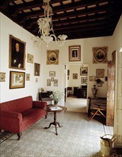 Birthplace in Moguer (Huelva) of Juan Ramón Jiménez (1881-1958), Spanish poet, main room and  in ?