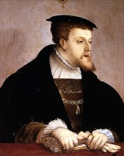 Carlos I (1500-1585), King of Spain. and Emperor of Germany, portrait by Christoph Amberger circa?