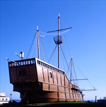 Replica of Columbus caravel.