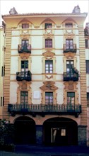 Front of the house where Silvio Pellico (1789-1854), Italian writer, lived during his childhood.