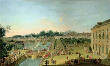 Ferdinand VI and Barbara of Braganza in the Aranjuez gardens, 1756.