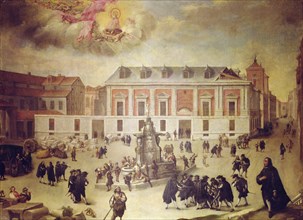 Miracle of Our Lady of Atocha in the construction of the Casa de la Villa, 1656.