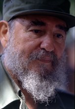 Fidel Castro (1926-) Cuban politician,  1992 portrait.