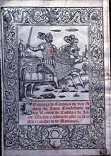 Chronicle of Don Alvaro de Luna, cover of the printed edition in Milan in 1546.